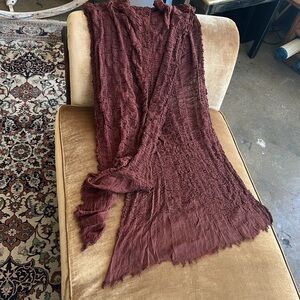 More than 2 yards Long Crinkled fabric Spring Summer weight wrap Stretches Soft